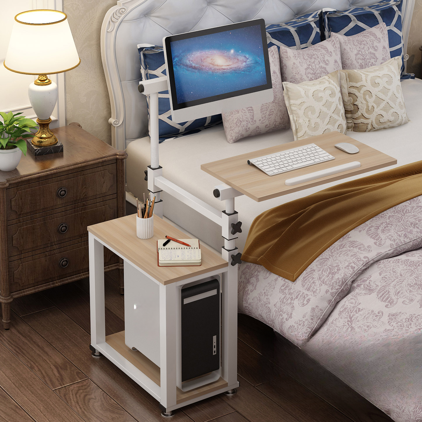 Scrivania Regolabile in Altezza con Ruote – Postazione Sit-Stand Mobile per Smart Working