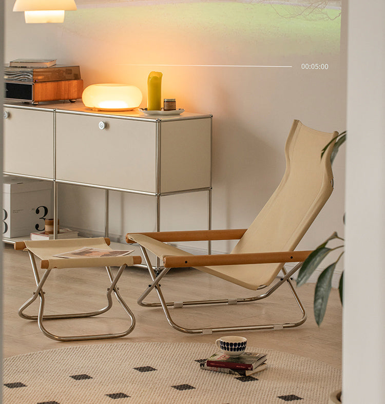 Sedia Pieghevole di Design Nychair X Lounge Chair in Legno di Faggio