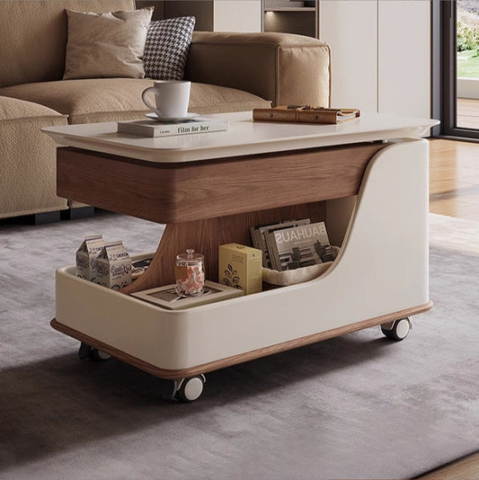Tavolino da Salotto con Ruote ROYA – Tavolino da Caffè Mobile e Moderno