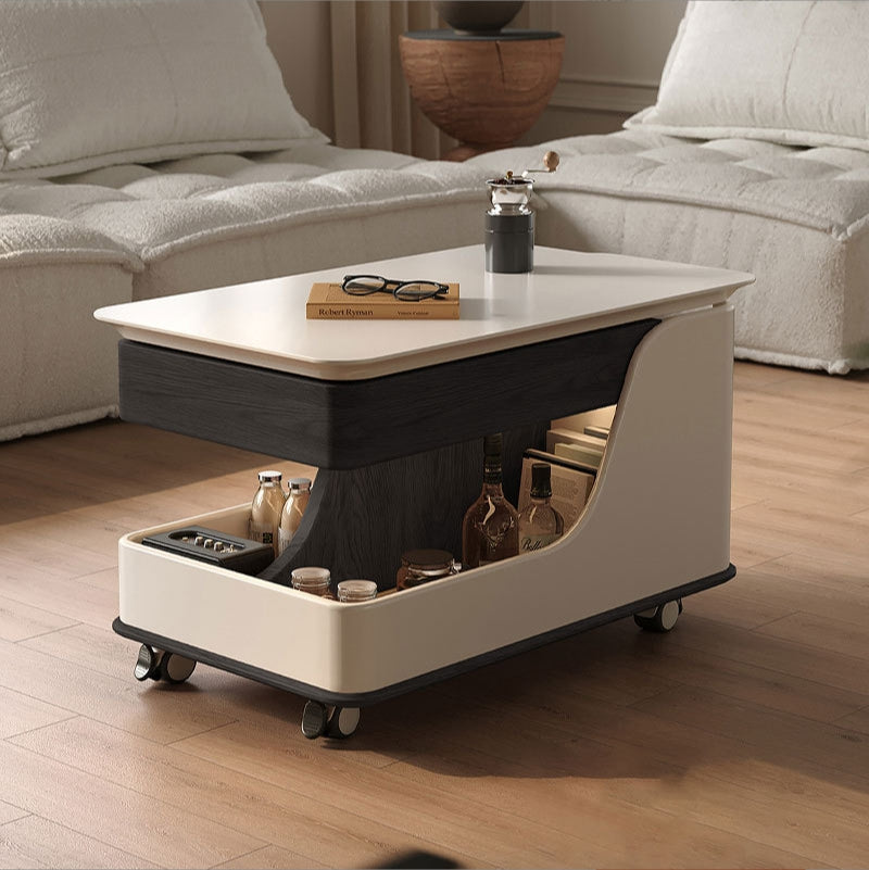 Tavolino da Salotto con Ruote ROYA – Tavolino da Caffè Mobile e Moderno
