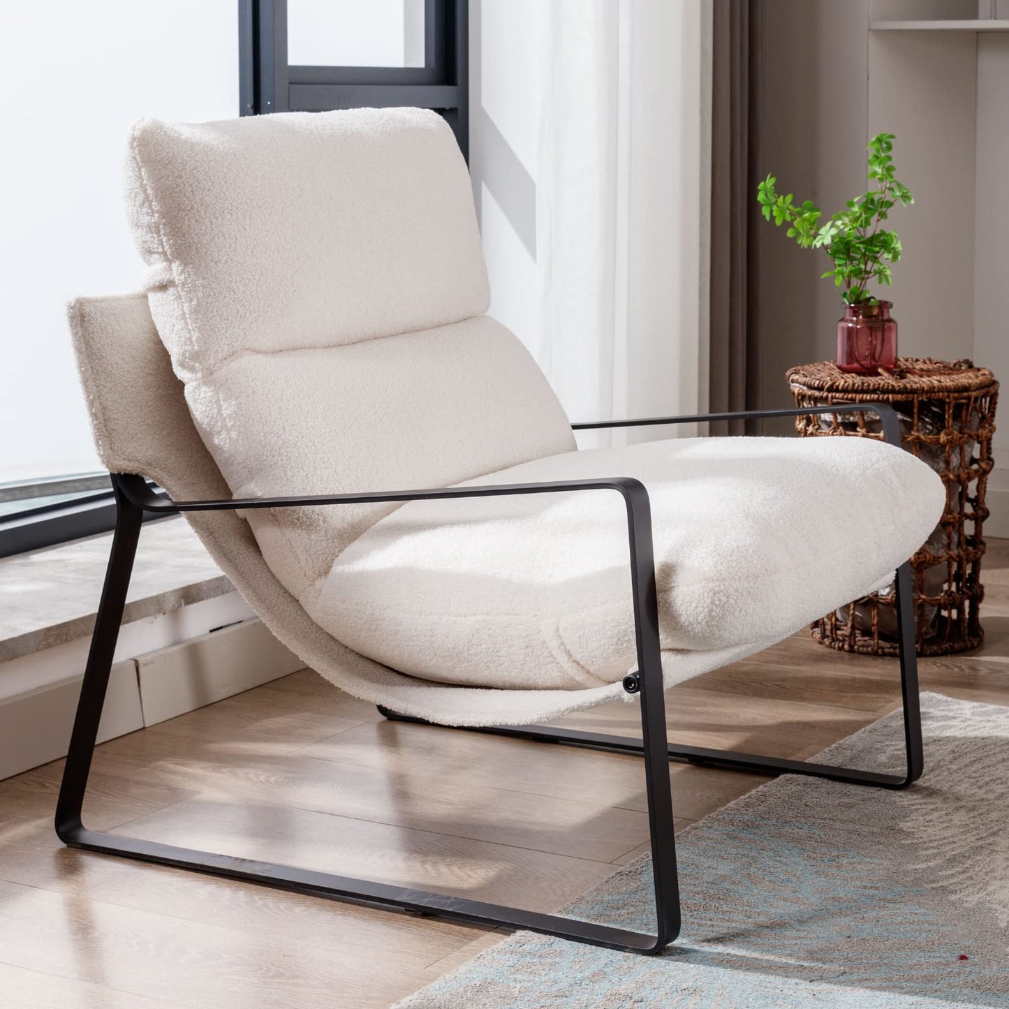 Poltrona Lounge Moderna con Imbottitura Spessa – Poltrona Relax Design