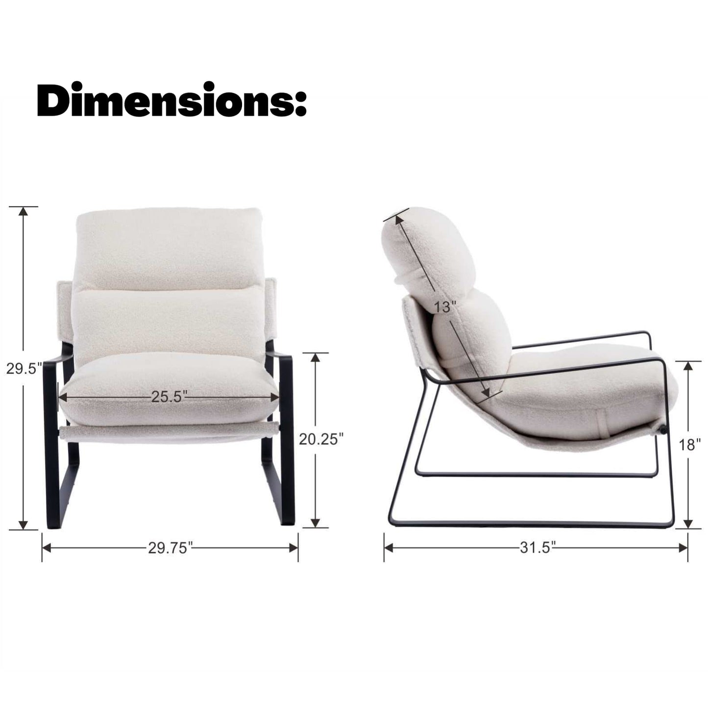 Poltrona Lounge Moderna con Imbottitura Spessa – Poltrona Relax Design