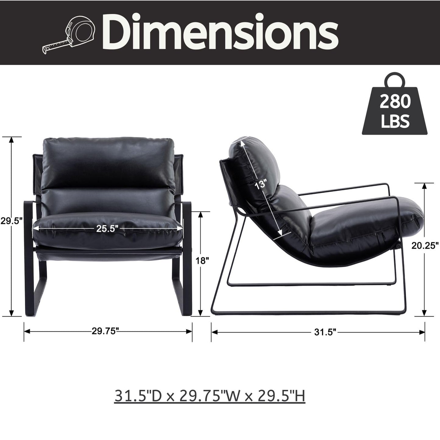 Poltrona Lounge Moderna con Imbottitura Spessa – Poltrona Relax Design