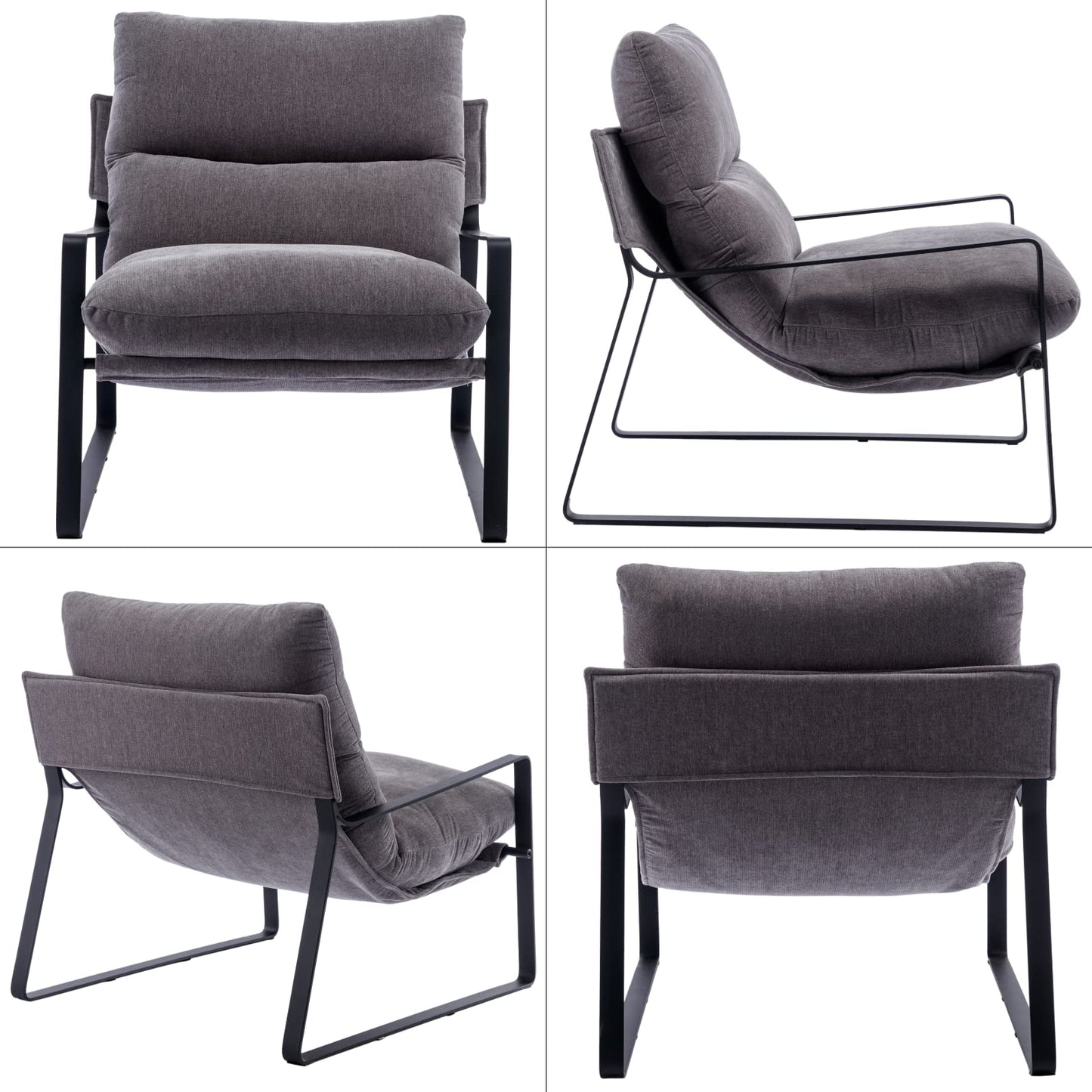 Poltrona Lounge Moderna con Imbottitura Spessa – Poltrona Relax Design