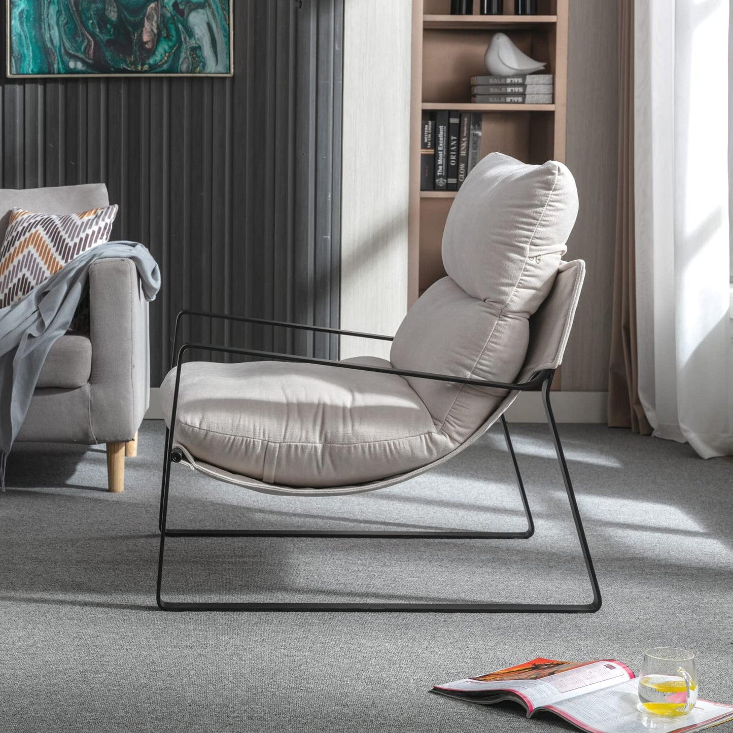 Poltrona Lounge Moderna con Imbottitura Spessa – Poltrona Relax Design