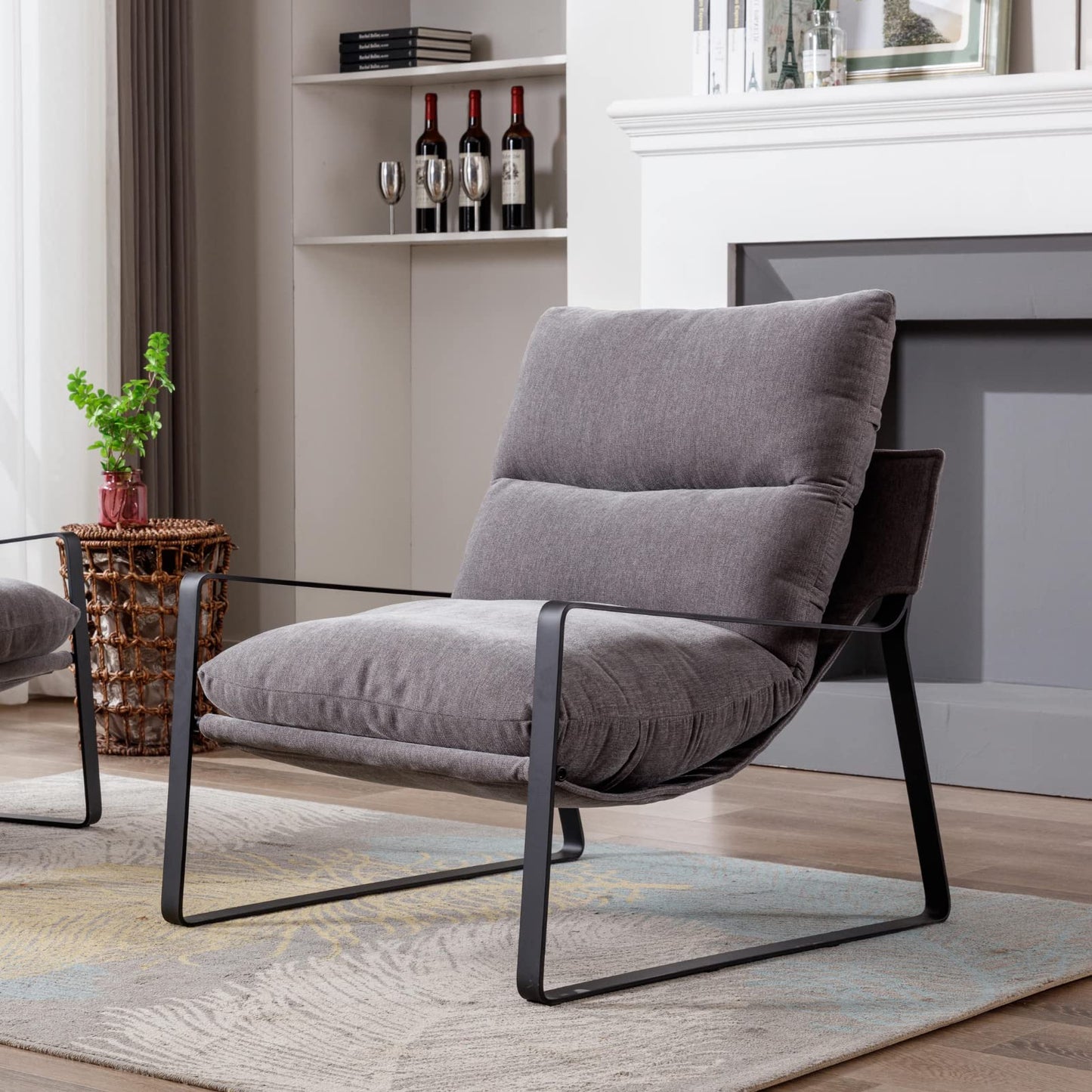 Poltrona Lounge Moderna con Imbottitura Spessa – Poltrona Relax Design