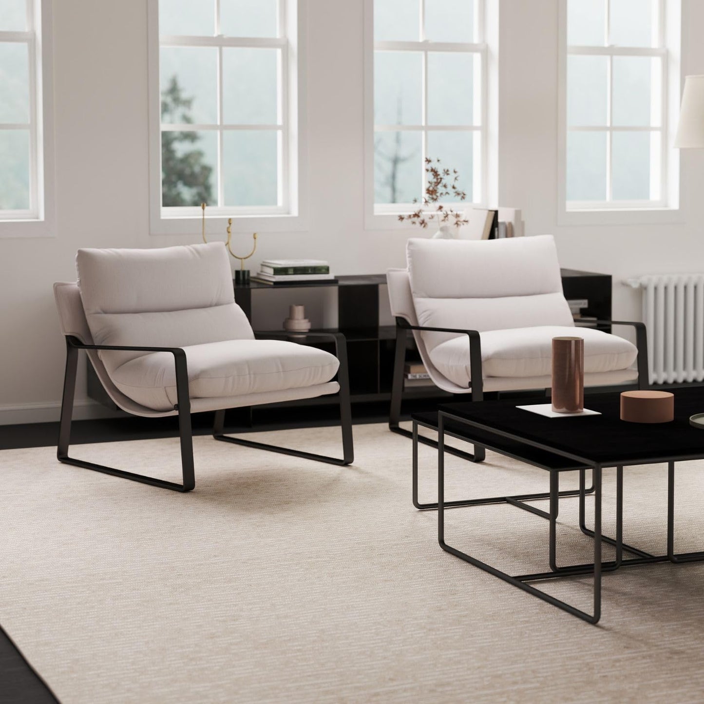 Poltrona Lounge Moderna con Imbottitura Spessa – Poltrona Relax Design